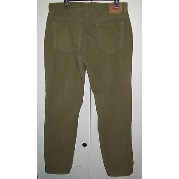 LEVI'S 505 Suede Pants Jeans 16 MIS Olive Khaki Lower Rise Straight Leg 35 x 31 - Picture 2 of 4